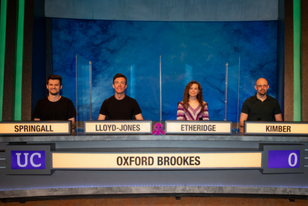 A previous Oxford Brookes University Challenge team on set